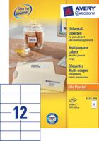 Avery 3424-200 etiket Wit Rechthoek Permanent 2400 stuk(s)