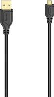 Hama Flexi-Slim USB cable 0.75 m USB 2.0 Micro-USB A USB A Black