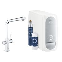 Bruisendwater Keukenkraan Grohe Blue Home Duo Starterkit Chilled en Sparkling Water L Uitloop Chroom