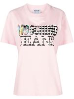 MOSCHINO JEANS t-shirt en coton à logo imprimé - Rose - thumbnail