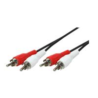 LogiLink 2xRCA - 2xRCA, 5m audio kabel Zwart