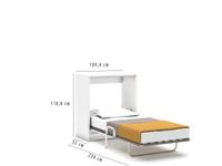 Eenpersoons opklapbed Capsule bed en bureau - thumbnail