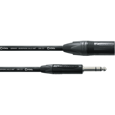 Cordial CPM10MV Peak XLR (male) - jack (6.3mm, TRS) stereo 10 meter