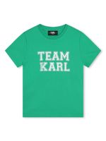 Karl Lagerfeld Kids t-shirt en coton biologique à slogan imprimé - Vert