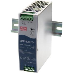 Mean Well SDR-120-24 DIN-rail netvoeding 24 V/DC 5 A 120 W Aantal uitgangen: 1 x Inhoud: 1 stuk(s)