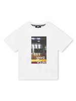 Dkny Kids t-shirt en coton à imprimé photographique - Blanc