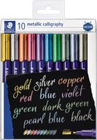 Staedtler kalligrafiepen Metallic 8325, etui van 10 stuks in geassorteerde kleuren - thumbnail