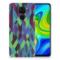 Xiaomi Redmi Note9 TPU Hoesje Abstract Green Blue - thumbnail