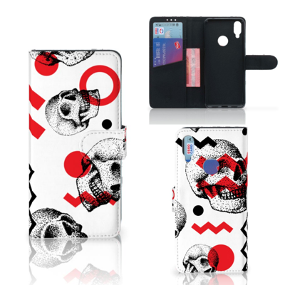 Telefoonhoesje met Naam Xiaomi Redmi Note 7 Skull Red