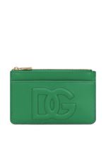 Dolce & Gabbana porte-monnaie zippé à logo embossé - Vert - thumbnail