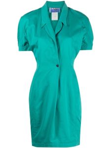 Thierry Mugler Pre-Owned robe ajustée à manches courtes - Vert