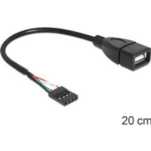 Delock 83291 Kabel USB Pinheader female > USB 2.0 type-A female 20cm