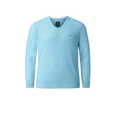 Jan Vanderstorm trui LINDOMAR Plus Size met logo turquoise Jan Vanderstorm trui LINDOMAR Plus Size met logo turquoise