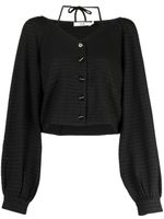 b+ab blouse à manches bouffantes - Noir