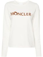 Moncler t-shirt à logo floqué - Tons neutres