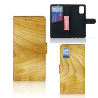 Samsung Galaxy A02s | M02s Book Style Case Licht Hout - thumbnail