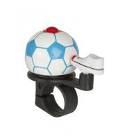 M-Wave Fietsbel Mini Voetbal Wit Blauw Rood