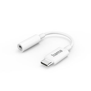 Hama Aux-adapter USB-C – 3,5-mm-jack-aansluiting Wit