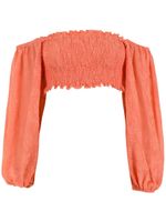 Olympiah blouse crop à épaules dénudées - Orange