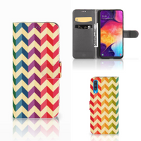 Samsung Galaxy A50 Telefoon Hoesje Zigzag Multi Color