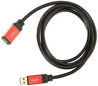 Delock USB-kabel USB 3.2 Gen1 (USB 3.0 / USB 3.1 Gen1) USB-A Stekker, USB-A Socket 2.00m Rood, Zwart