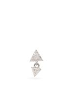 MARIA TASH puce d'oreille Triangle en or blanc 18ct pavé de diamants - Argent