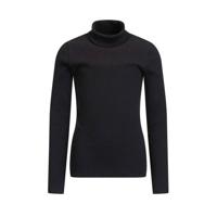 WE Fashion ribgebreide coltrui Myla zwart