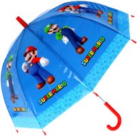 Super Mario Kinderparaplu - Blauw - 66 cm - Paraplu - thumbnail