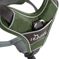 Hunter 67591 hond & kat harnas S-M Groen, Grijs Nylon, Polyester Trektuig - thumbnail