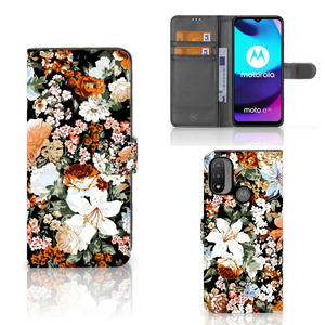 Hoesje voor Motorola Moto E20 | E30 | E40 Dark Flowers