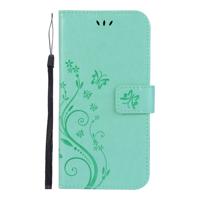 Shop4 - Huawei Y6 2019 Hoesje - Wallet Case Vlinder Patroon Mint Groen