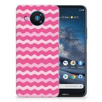 Nokia 8.3 TPU bumper Waves Pink - thumbnail