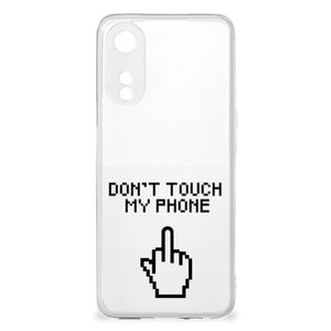 OPPO A78 5G | A58 5G Silicone-hoesje Finger Don't Touch My Phone