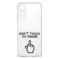 OPPO A78 5G | A58 5G Silicone-hoesje Finger Don't Touch My Phone