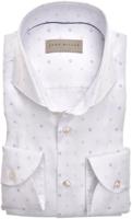 John Miller Overhemd Wit Circle Print Oxford Cutaway Tailored Fit