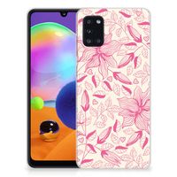 Samsung Galaxy A31 TPU Case Pink Flowers - thumbnail