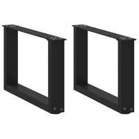 vidaXL Salontafelpoten 2 st U-vormig 50x(30-31) cm staal zwart