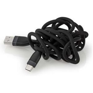 USB-Kabel | USB 2.0 | USB-A Male | USB-C© Male | 15 W | 480 Mbps | Vernikkeld | 1.50 m | Rond | Si