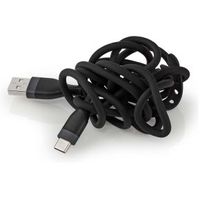 USB-Kabel | USB 2.0 | USB-A Male | USB-C© Male | 15 W | 480 Mbps | Vernikkeld | 1.50 m | Rond | Si - thumbnail