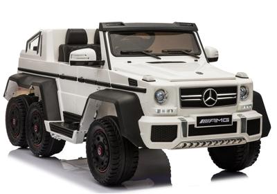 Viking Choice  Elektrische kinderauto Mercedes 6x6 + 2.4G Afstandsbediening – Wit