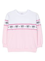 Chiara Ferragni Kids sweat à motif Eyelike - Rose