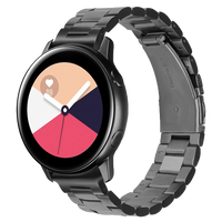 Bandje geschikt voor Samsung Galaxy Watch 40/41/42/44/45/46MM - Geschikt voor Samsung Galaxy Watch 1/2/3/4/5/6/Classic Watch 4/Watch 5 Pro/Watch 6 Classic/Watch Active/Watch Active 2 - Maat One Size - Horlogebandje - Metaal - Zwart