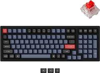 Keychron K4 Pro QMK/Via mechanisch toetsenbord, draadloos, hot-swappable, aangepaste programmeerbare macro-bekabelde toetsenbord met rode schakelaar, RGB-licht, PBT keycaps voor Mac Windows Linux