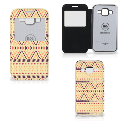 Samsung Galaxy Core Prime Telefoon Hoesje Aztec Yellow Samsung Galaxy Core Prime Telefoon Hoesje Aztec Yellow