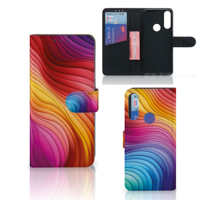 Book Case voor Alcatel 1S 2020 Regenboog