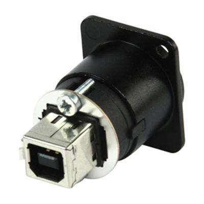 Omkeerbare USB-doorvoer 2.0 Bus, inbouw NAUSB-W-B Doorvoer NAUSB-W-B Neutrik 1 stuk(s)