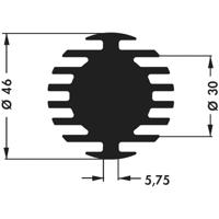 Fischer Elektronik 10021845 SK 598 10 SA LED-koellichaam 4.5 K/W (Ø x h) 46 mm x 10 mm - thumbnail