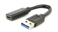 Gembird A-USB3-AMCF-01 USB-kabel 0,1 m USB 3.2 Gen 1 (3.1 Gen 1) USB A USB C Zwart - thumbnail