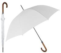 Perletti paraplu automatisch 65 x 103 cm polyester/hout wit