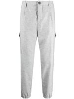 Brunello Cucinelli pantalon fuselé à chevrons - Gris